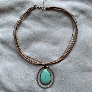 Silpada Howlite Pendant Necklace- Sterling Silver